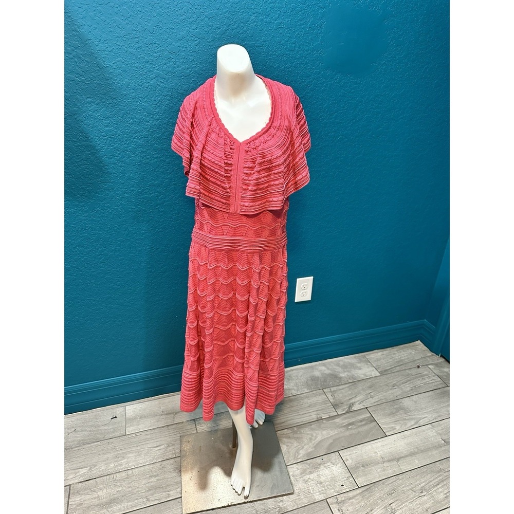Missoni Dress Pink Knit Ruffle‎ Dress 46 (10 US) Spring/Easter